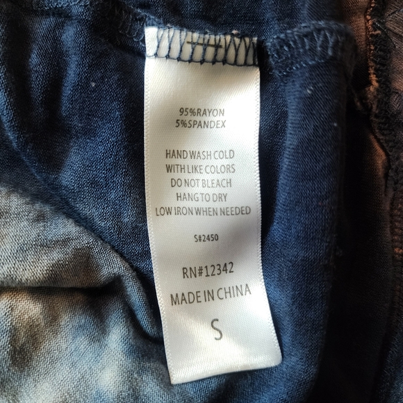 Coin 1804 Tie Dye Front Zip Short Sleeve T-shirt Top Size Small - Picture 9 of 9